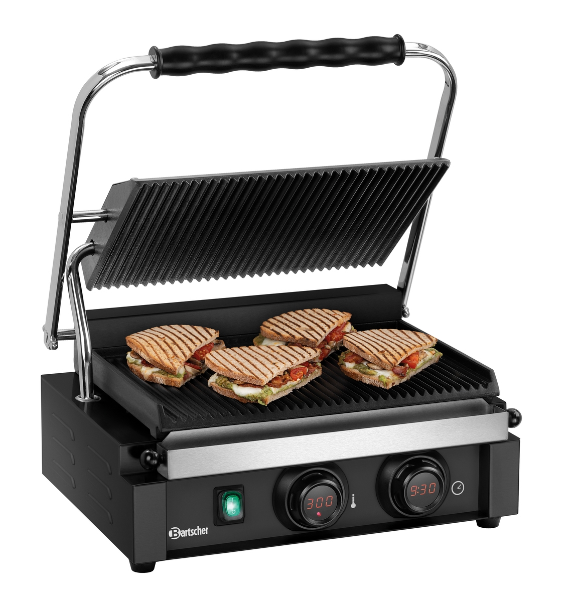 "Bartscher" Gerillter Kontaktgril Panini-MDI 1R S
